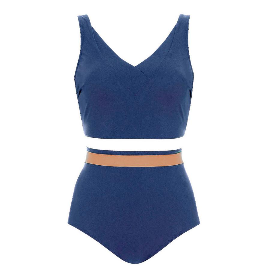 SUNFLAIR Costume da bagno basico a righe scollo a V  