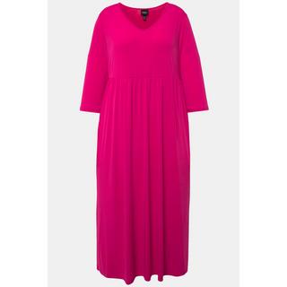 Ulla Popken Abito in jersey A-line Scollo a V Maniche 3/4  