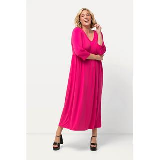 Ulla Popken Abito in jersey A-line Scollo a V Maniche 3/4  