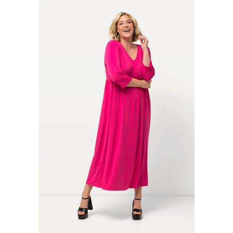 Ulla Popken Abito in jersey A-line Scollo a V Maniche 3/4  