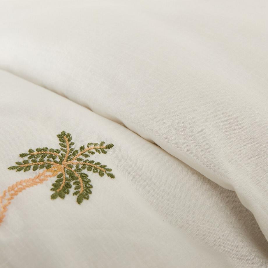 La Redoute Intérieurs Ravenel Coton Lin Lavé Housse de Couette Brodé  