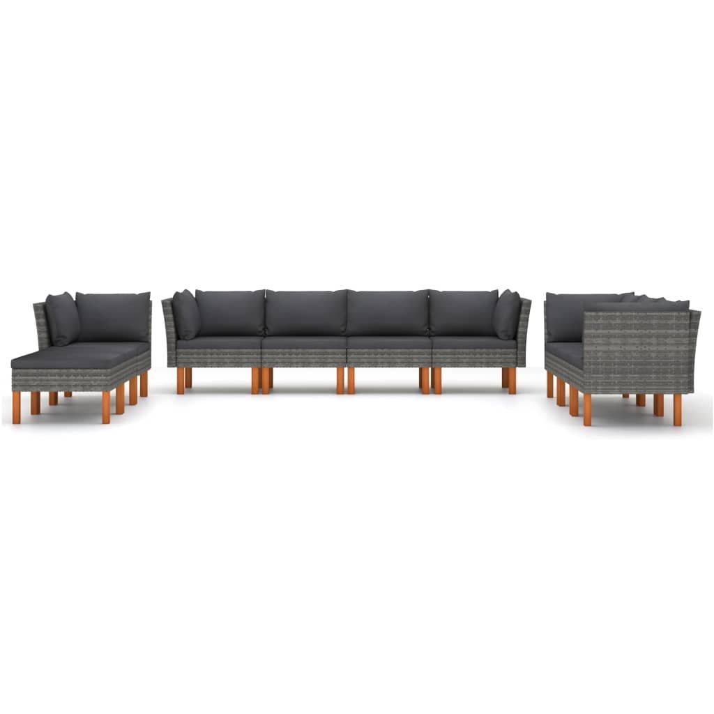 VidaXL Garten-sofa-set poly-rattan  