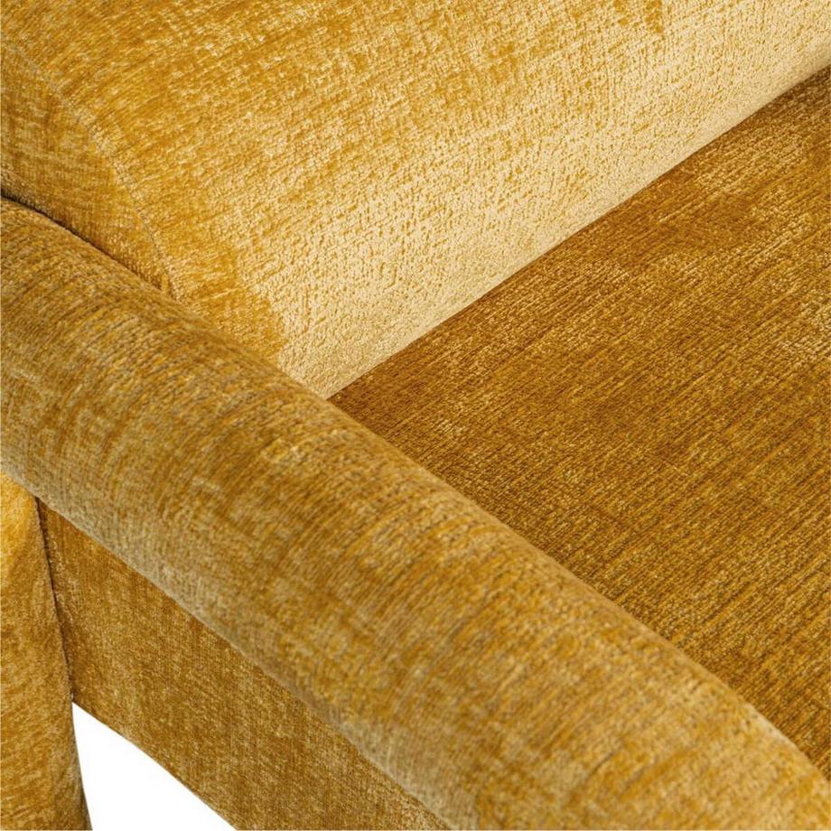 mutoni Fauteuil Lenny Chunky Velvet jaune d'or  