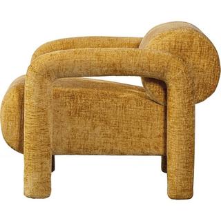 mutoni Fauteuil Lenny Chunky Velvet jaune doré  