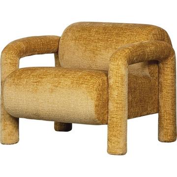 Fauteuil Lenny Chunky Velvet jaune doré