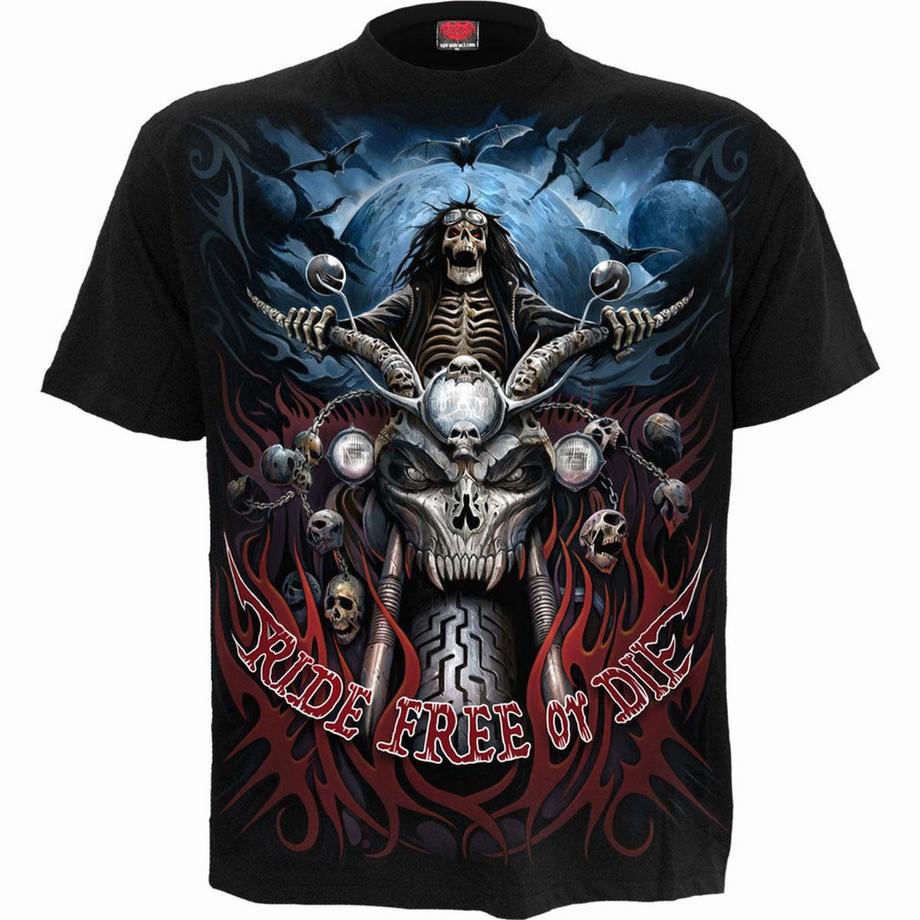 T-Shirtmotif/style Imprimé Au Dos Ride Free