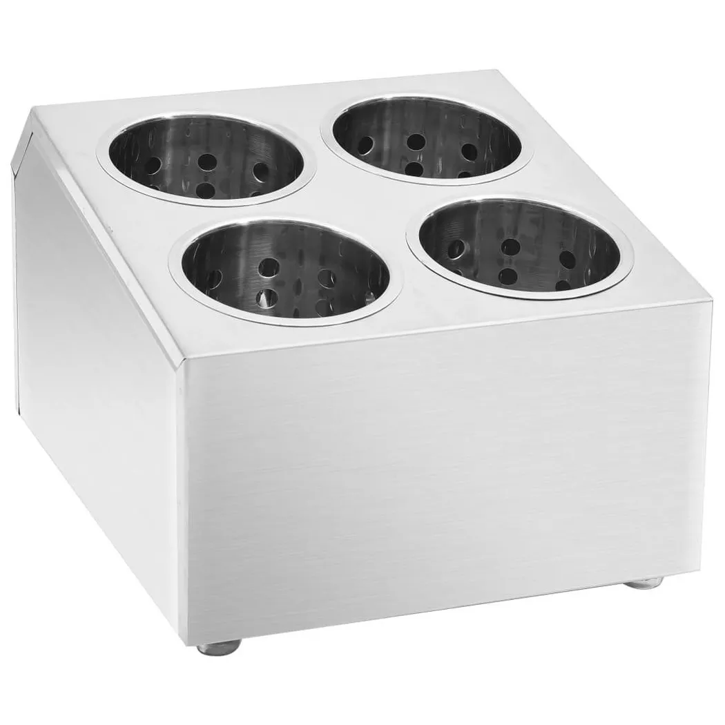 Porte couverts 4 grilles Carré Acier inoxydable