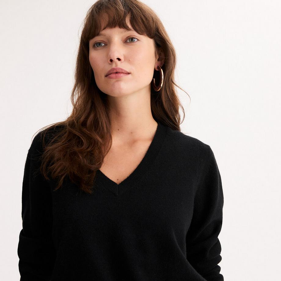 La Redoute Collections Maglione Cashmere Scollo a V Maglia Fine  