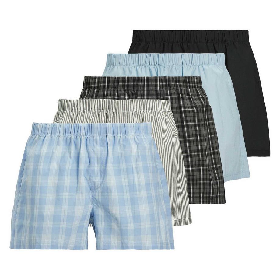 Boxer a rete Uomini Confezione da 5 Vestibilità confortevole-JACMILANO WOVEN BOXERS 5 PACK