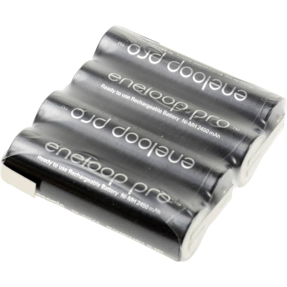 Panasonic  eneloop Pro Reihe F1x4 Akkupack 4x Mignon (AA) Z-Lötfahne NiMH 4.8 V 2450 mAh 