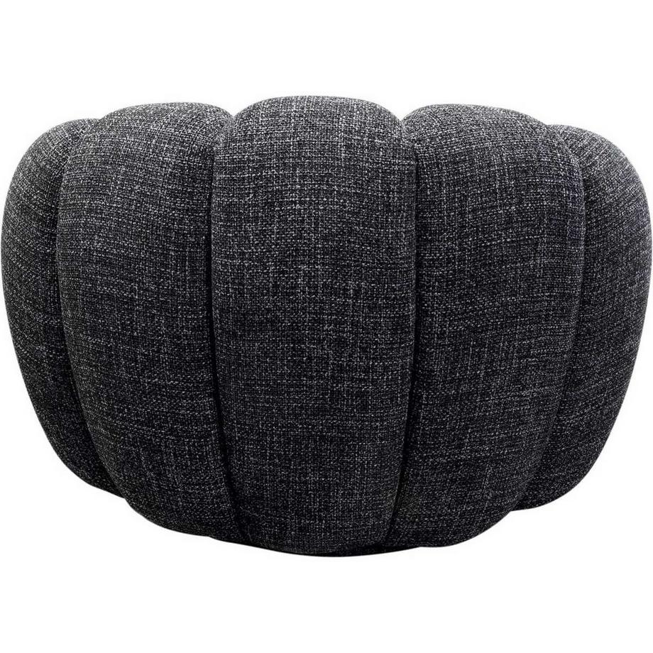 KARE Design Fauteuil pivotant Peppo Bloom Melange noir  