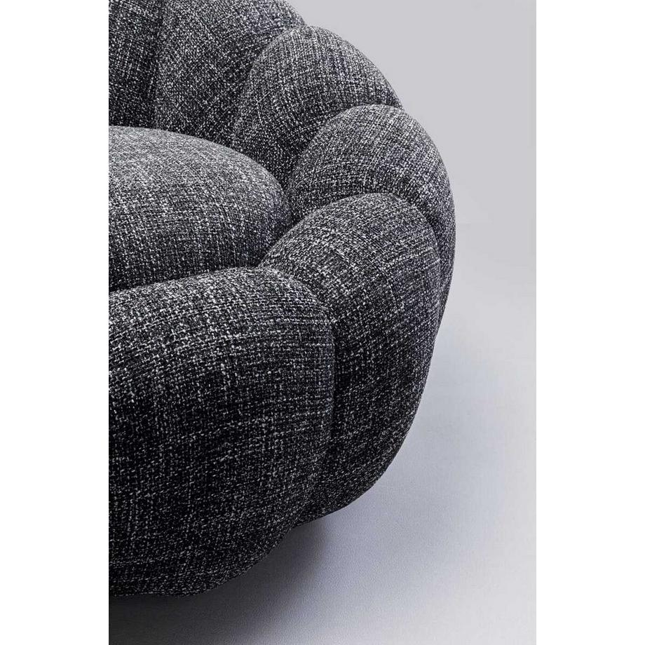 KARE Design Fauteuil pivotant Peppo Bloom Melange noir  