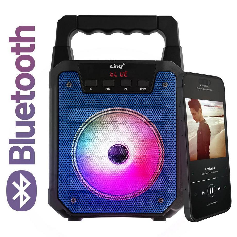 Avizar  Enceinte lumineuse Bluetooth LinQ, Bleu 
