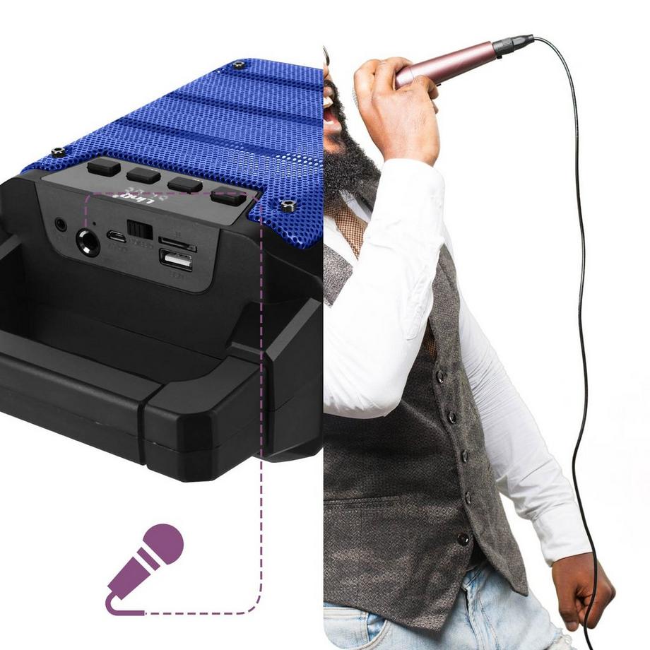 Avizar  Enceinte lumineuse Bluetooth LinQ, Bleu 