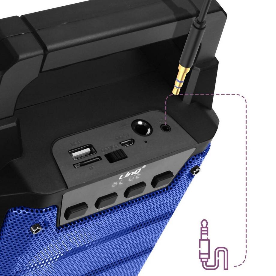 Avizar  Enceinte lumineuse Bluetooth LinQ, Bleu 