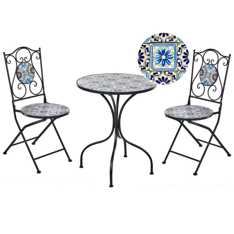 Bistro Set aus Eisen Mediterran AGGIUS