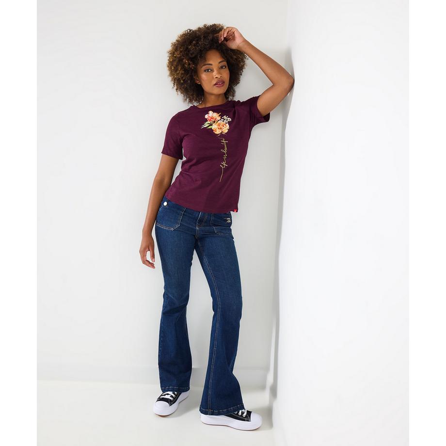 Joe Browns T-Shirt Blumenmuster Grafikdruck  