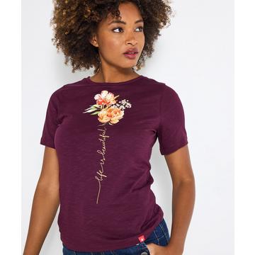 T-Shirt mit Blumenmuster-Grafik