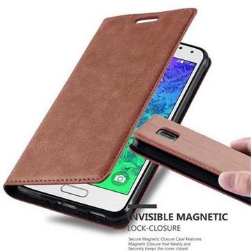 Housse compatible avec Samsung Galaxy ALPHA - Coque de protection avec fermeture magnétique, fonction de support et compartiment pour carte