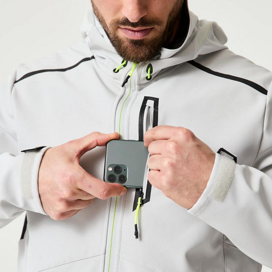 DECATHLON  Winddichte Softshelljacke Segeln , 500 hellgrau 