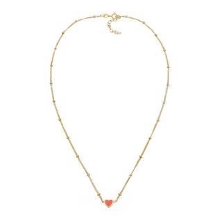 Elli  Halskette Kids Herz Emaille Kugelkette 