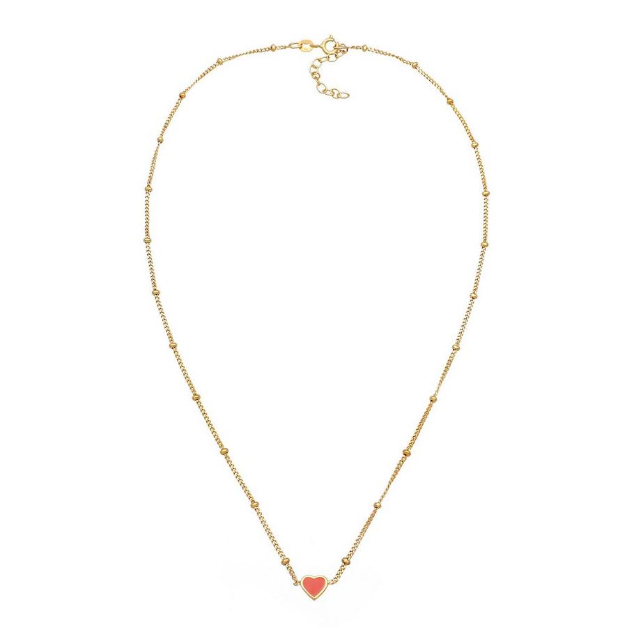 Elli  Collier Enfants Pendentif Coeur Boules Avec Émail 