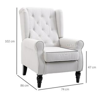 HOMCOM Fauteuil simple  