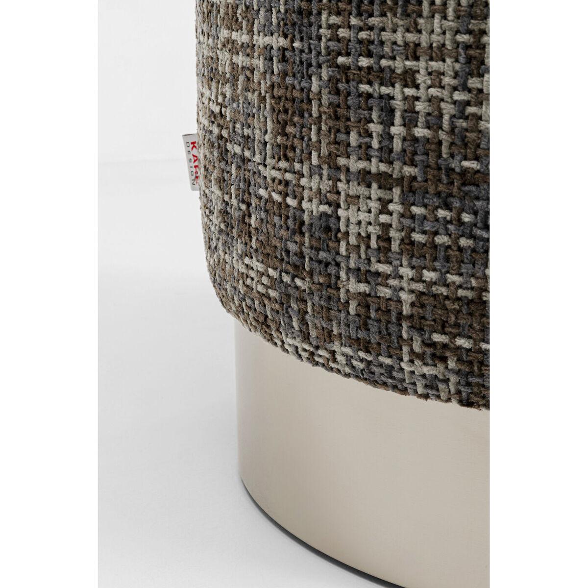 KARE Design Tabouret Berry High argent gris foncé rond 39  