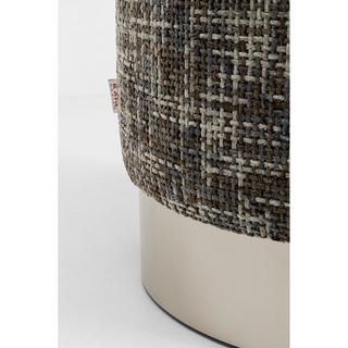 KARE Design Tabouret Berry High argent gris foncé rond 39  