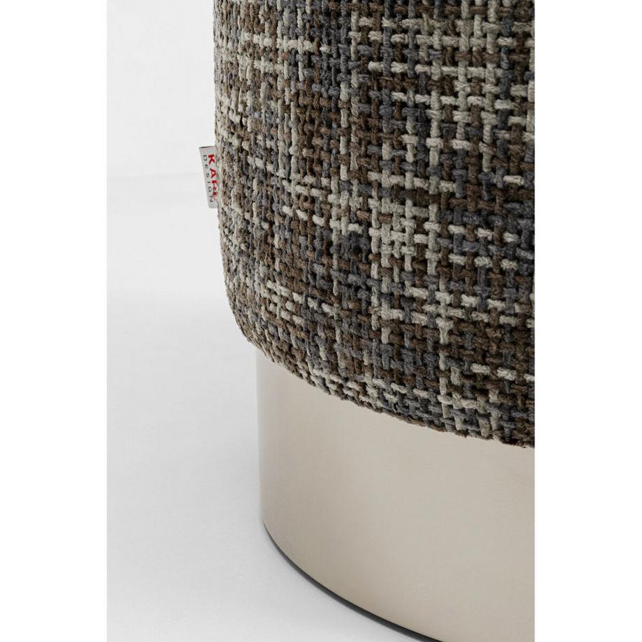 KARE Design Hocker Berry High silber dunkelgrau rund 39  