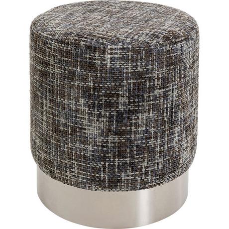 KARE Design Tabouret Berry High argent gris foncé rond 39  