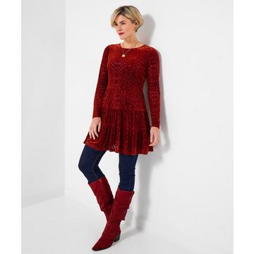 Oranges Devore-Tunikakleid