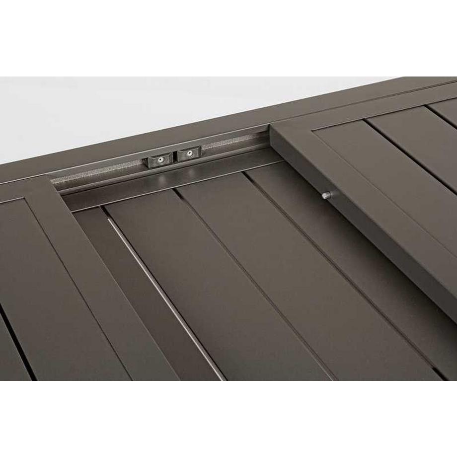 mutoni Table à rallonge de jardin Hilde 140-210x77 Coffee  