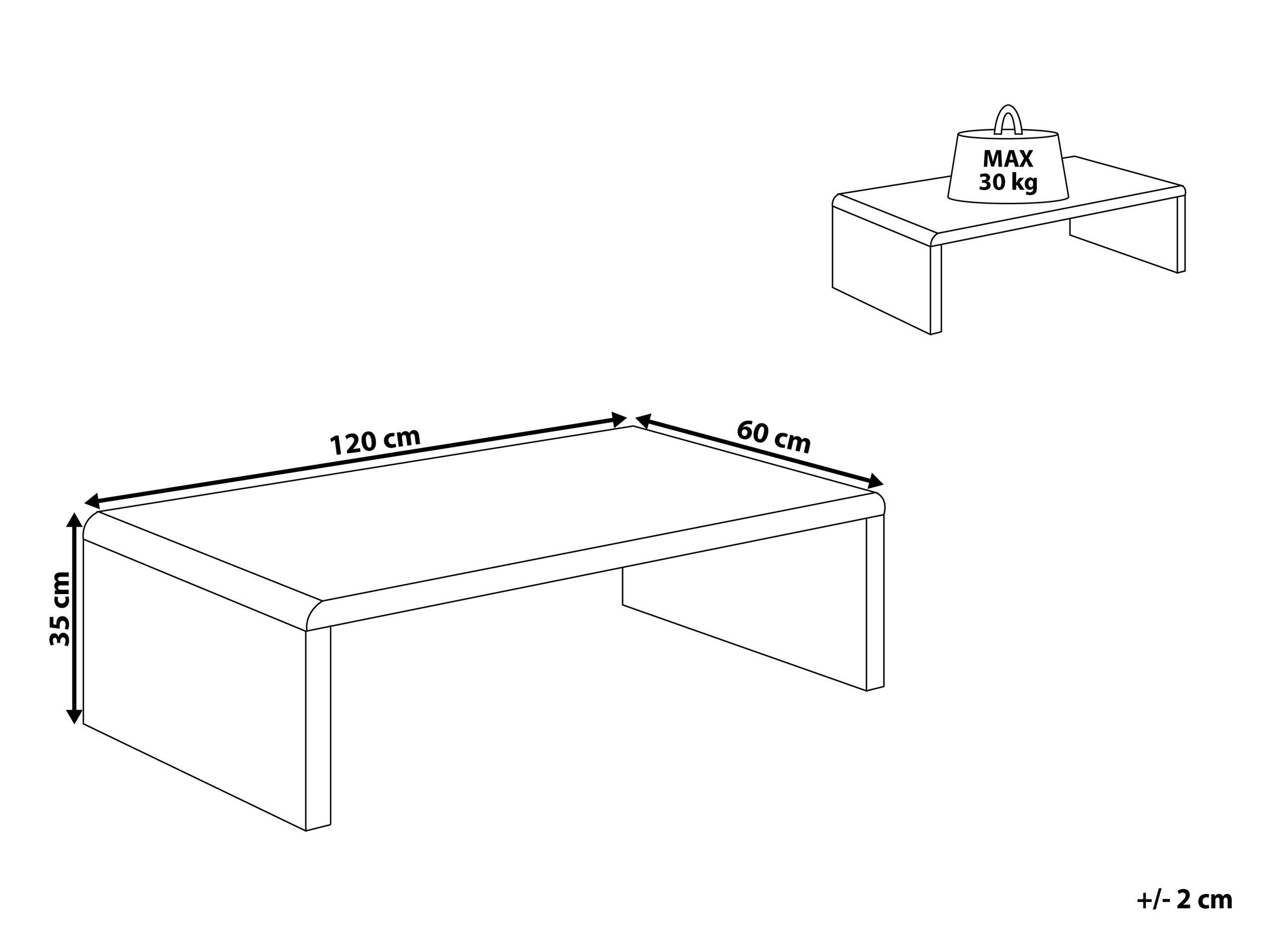 Beliani Table basse en MDF Scandinave MILWAUKEE  