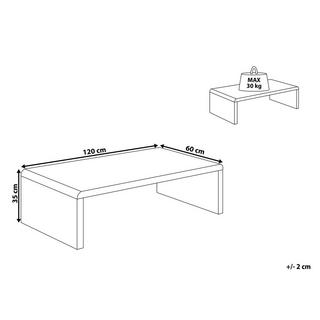 Beliani Table basse en MDF Scandinave MILWAUKEE  