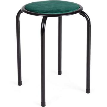 Tabouret de bureau Amal velours vert forêt