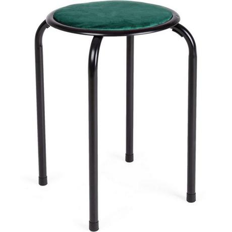 mutoni Tabouret de bureau Amal velours vert forêt  