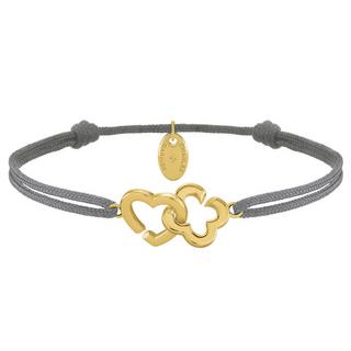 Charles Garnier  PASSION Bracciale intrecciato con cuore e trifoglio in argento dorato 