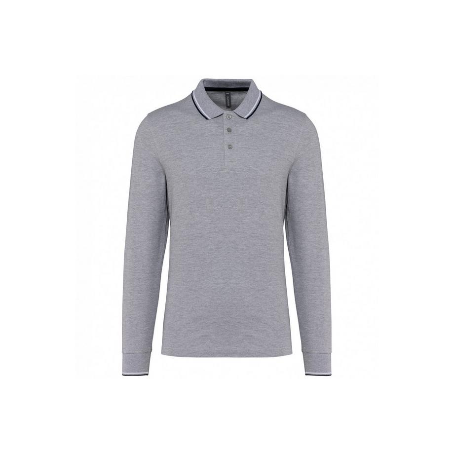 polo maille piquée manches longues