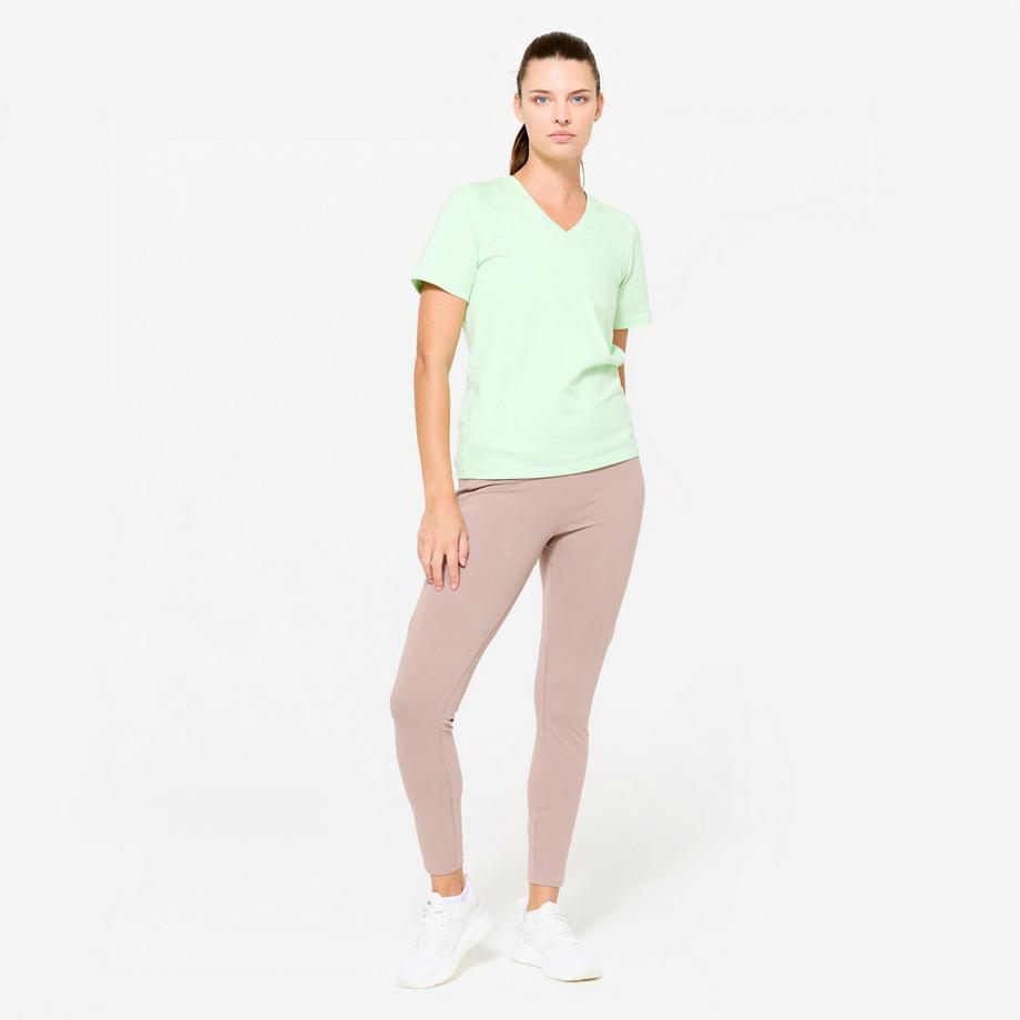 DOMYOS  T-Shirt  V-Ausschnitt Baumwolle 