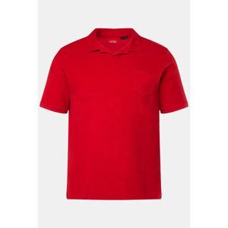 JP1880  Maglia polo in spugna con colletto alla cubana e mezze maniche 