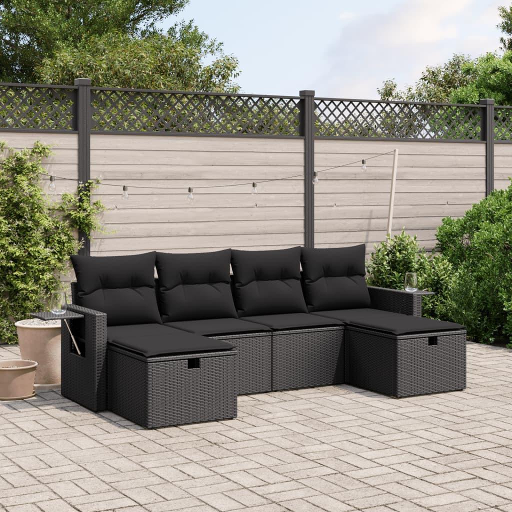 VidaXL Ensemble de canapés de jardin rotin synthétique  