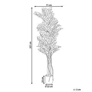 Beliani Kunstpflanze aus Kunststoff Boho MONSTERA PLANT  