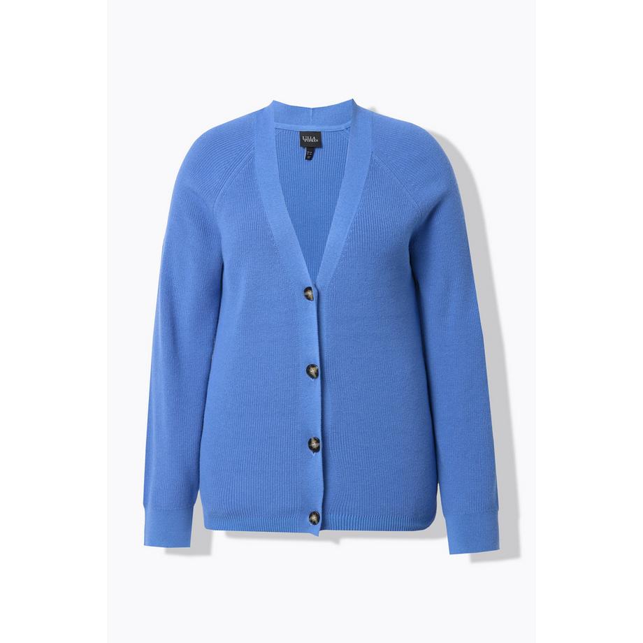 Ulla Popken Cardigan Maglia Bottoni Scollo V Maniche Lunghe  