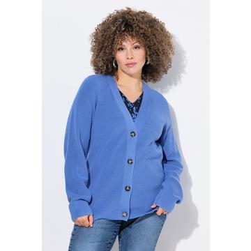 Cardigan con scollo a V, bottoni e maniche lunghe