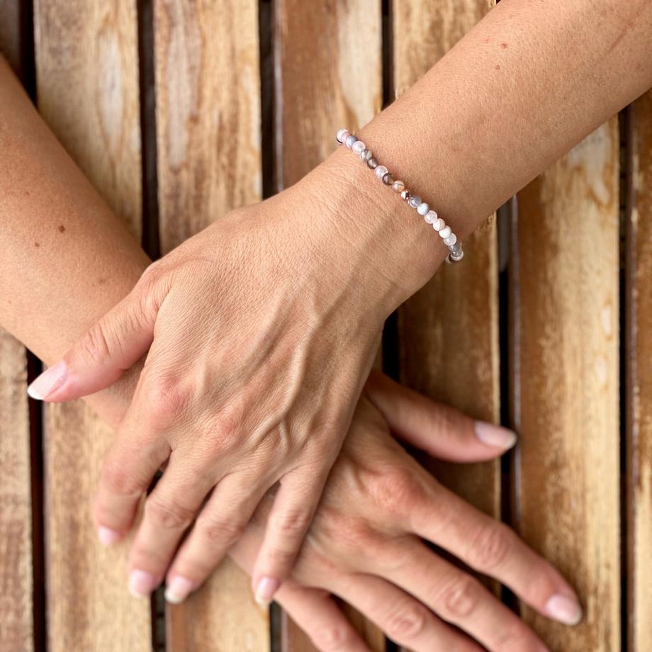 Balibay  Senay  Armband mit Steinen & rosègold Silber 