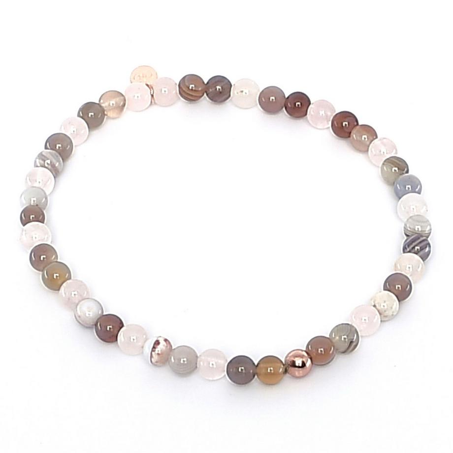 Senay  Armband mit Steinen & rosègold Silber