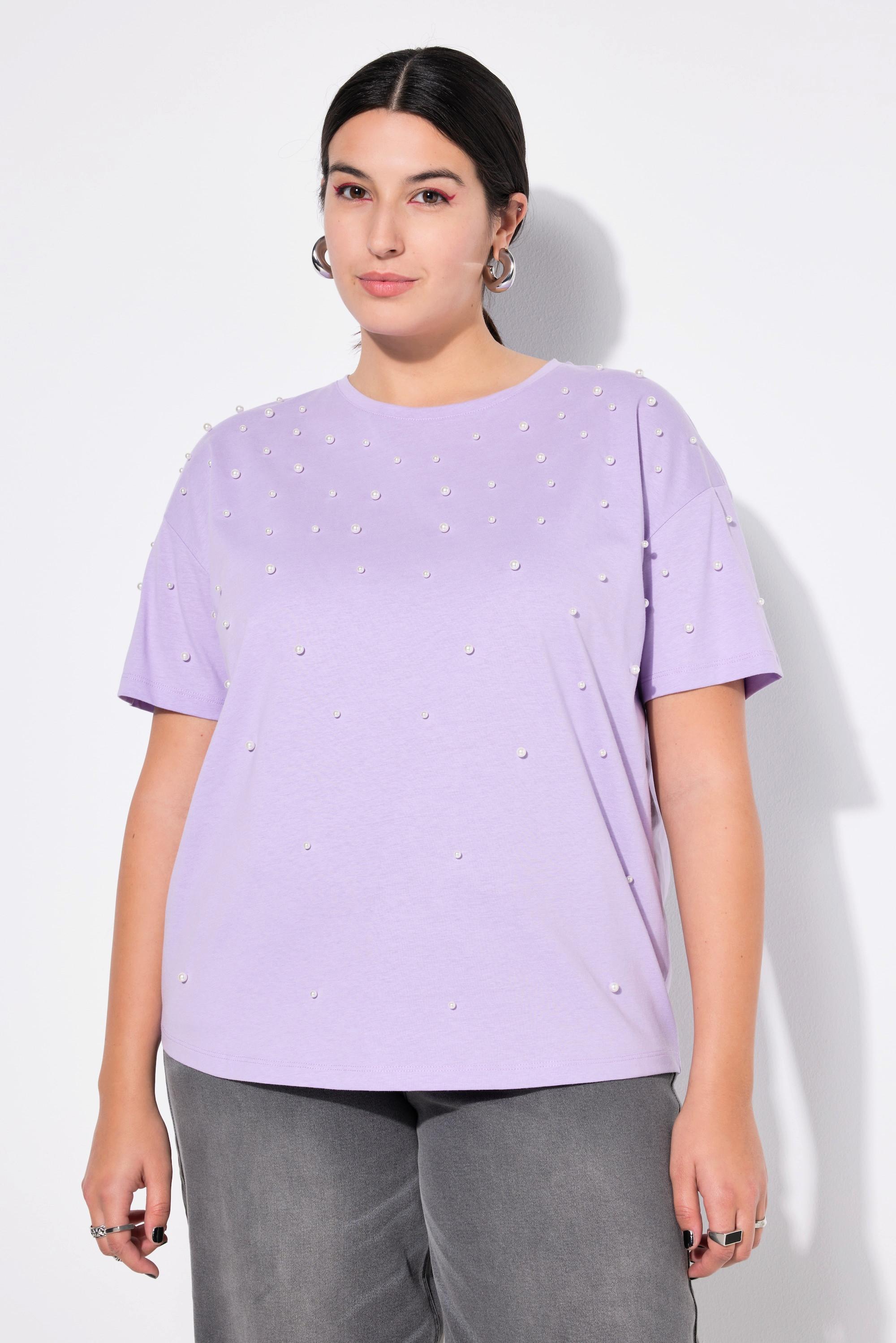 Studio Untold  T-shirt dal taglio oversize con perline e mezze maniche 