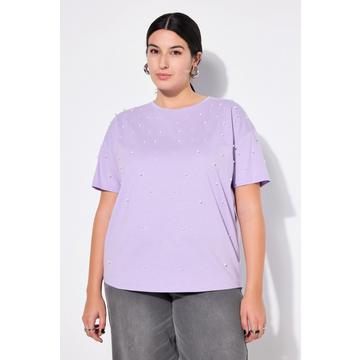 T-shirt dal taglio oversize con perline e mezze maniche