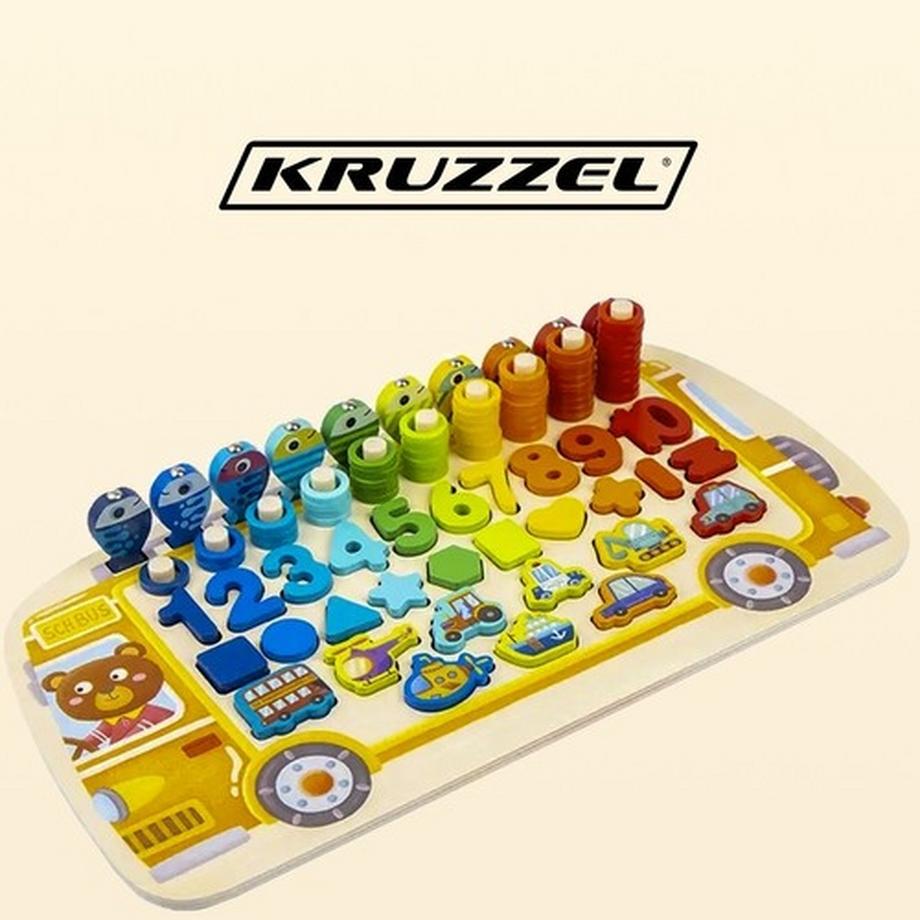 Kruzzel  Puzzle en bois - trieur 6en1 Kruzzel 22636 
